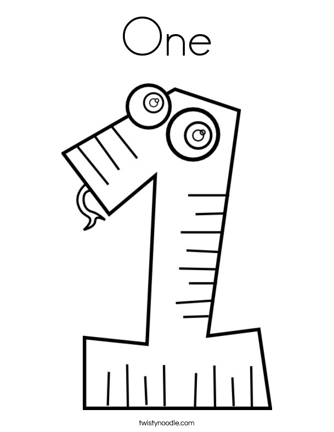 685x886 Number 1 Coloring Pages