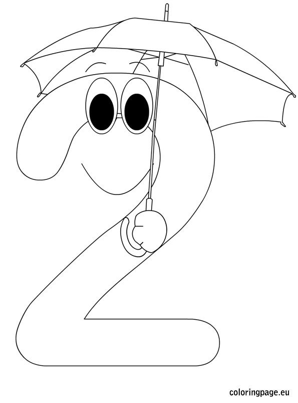 595x804 Number Two Coloring Page Numbers Number, Math