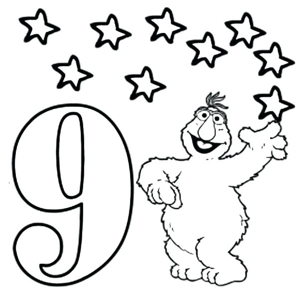 600x606 Star Color By Number Coloring Page Learn Number 5 With Five Stars