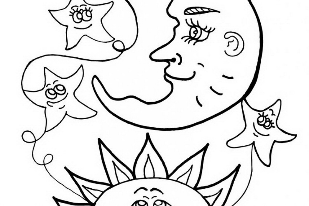 1048x699 Stars Coloring Pages For Sun Moon 587970 Coloring Pages For Free