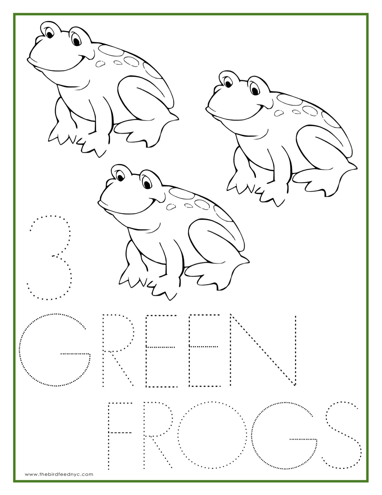 Number Three Coloring Page