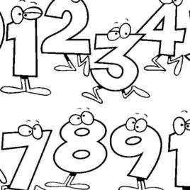 268x268 Preschool Coloring Pages With Numbers Archives