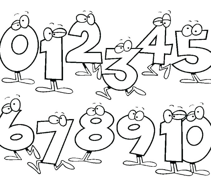 678x600 Free Number Coloring Pages
