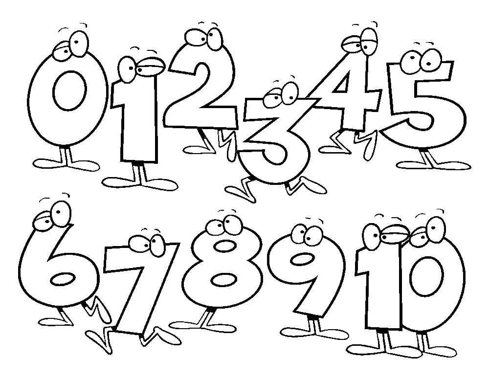 1000x779 Numbers Coloring Pages Funny Numbers Coloring Pages For Preschool