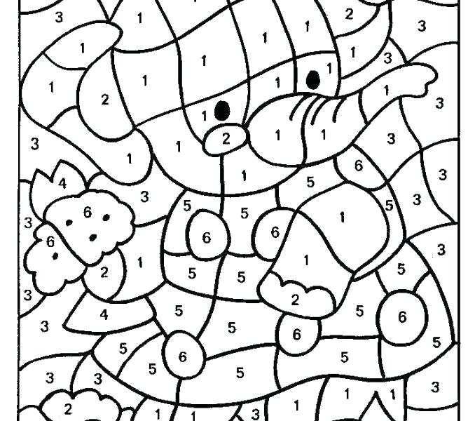 678x600 Numbers Coloring Pages Rainbow Color By Number Page Numbers 1 10