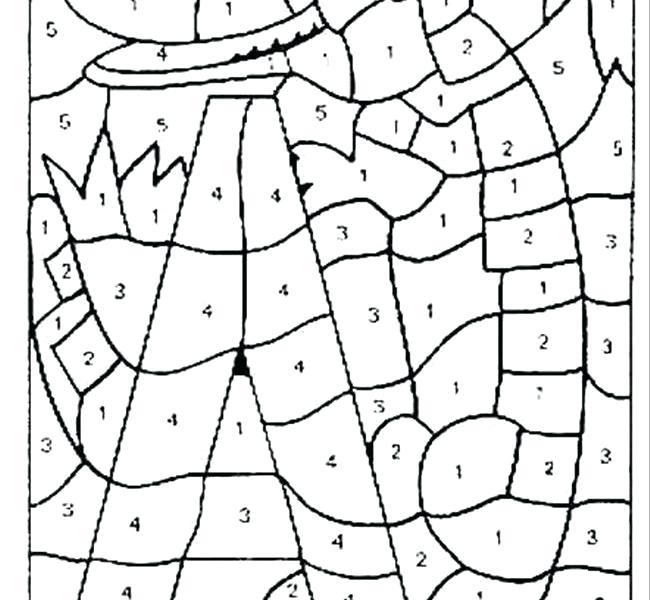 650x600 Pdf Coloring Pages Color By Number Alligator Color Numbers
