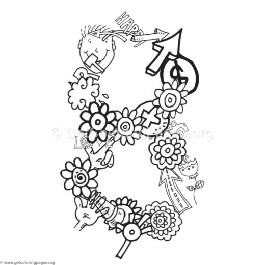 520x520 Numbers Coloring Pages Pdf