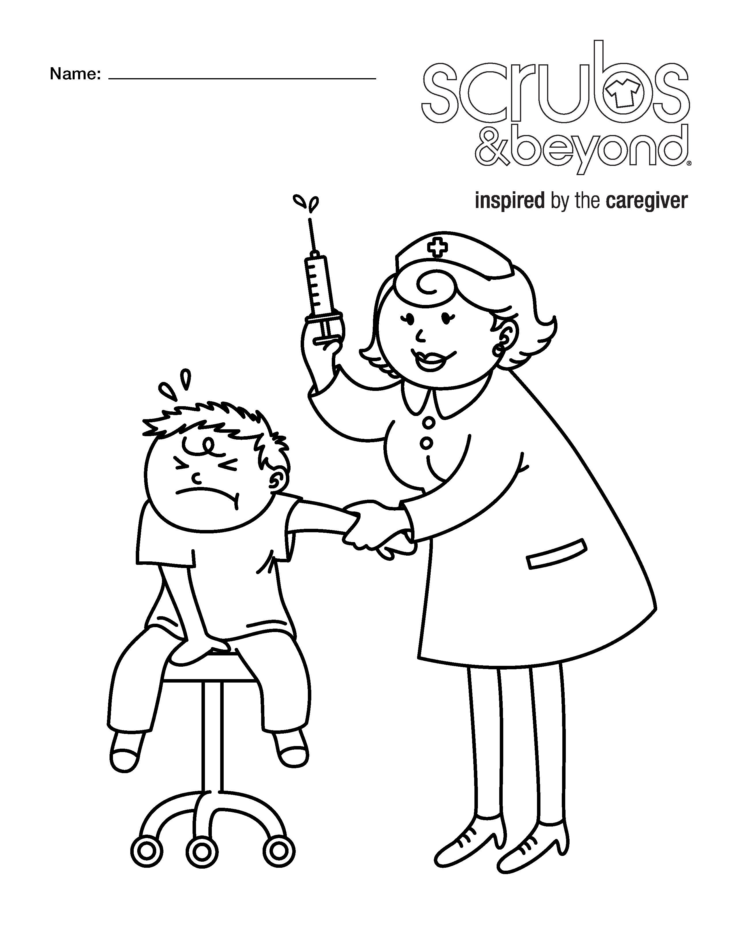 2550x3300 Nursing Coloring Pages 2250 At Nurse Page Wagashiya