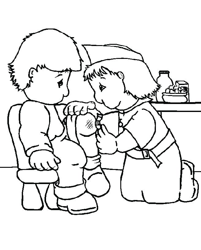 655x815 Nurse With Thermometer Coloring Page Color Book Male Nurse