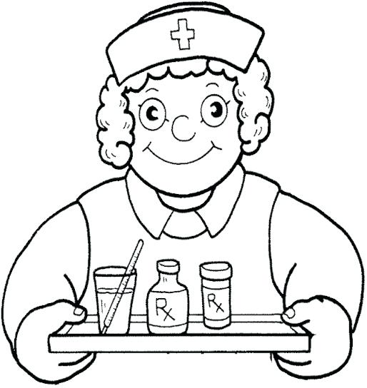 514x544 Nurse Coloring Page Nurse Coloring 4 Nurse Coloring Pages
