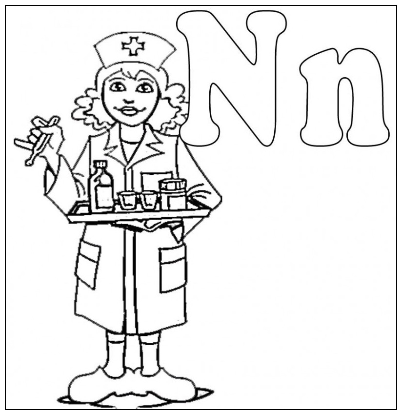 824x850 Nurse Coloring Pages