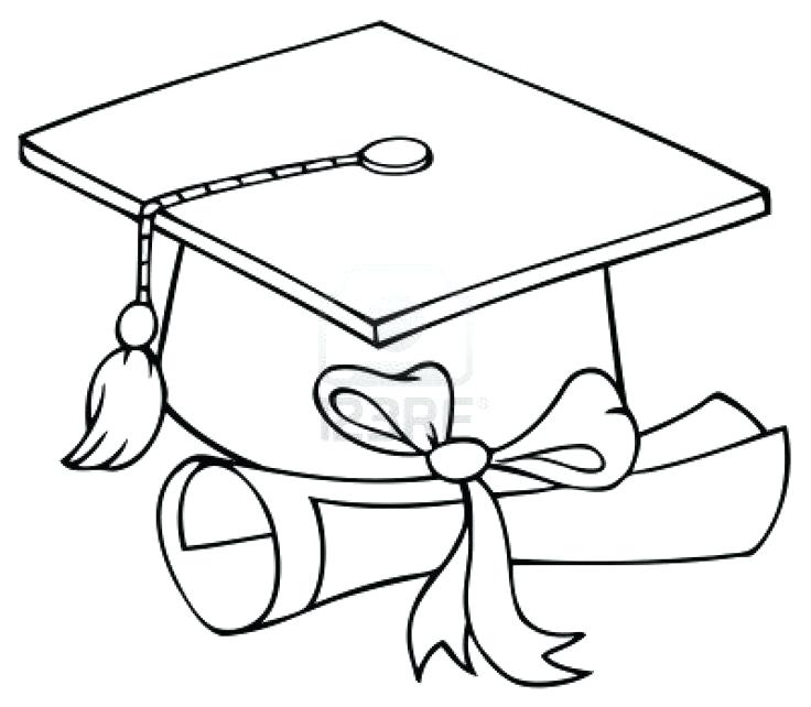 736x642 Graduation Cap And Diploma Coloring Page Ii Iii 1 2