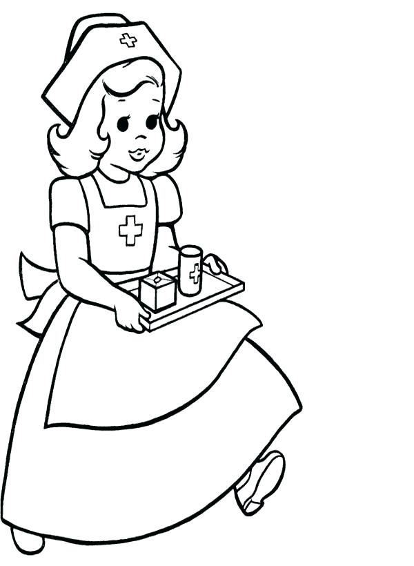 600x820 Nurse Coloring Pages Nurse Coloring Page Nurse Coloring Pages As