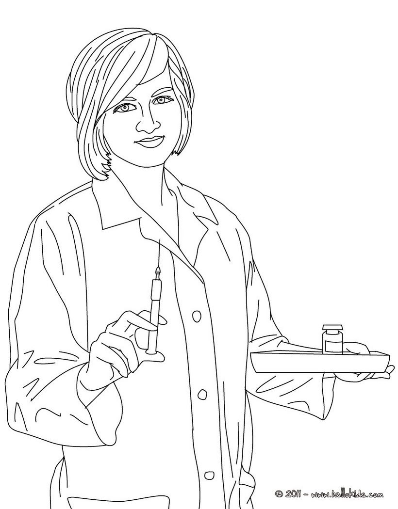 820x1050 Nurse Coloring Pages Print Hat Colouring Page Kindergarten