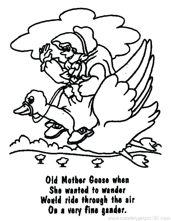 583x756 Mother Goose Coloring Pages Mother Goose Printable Coloring Pages