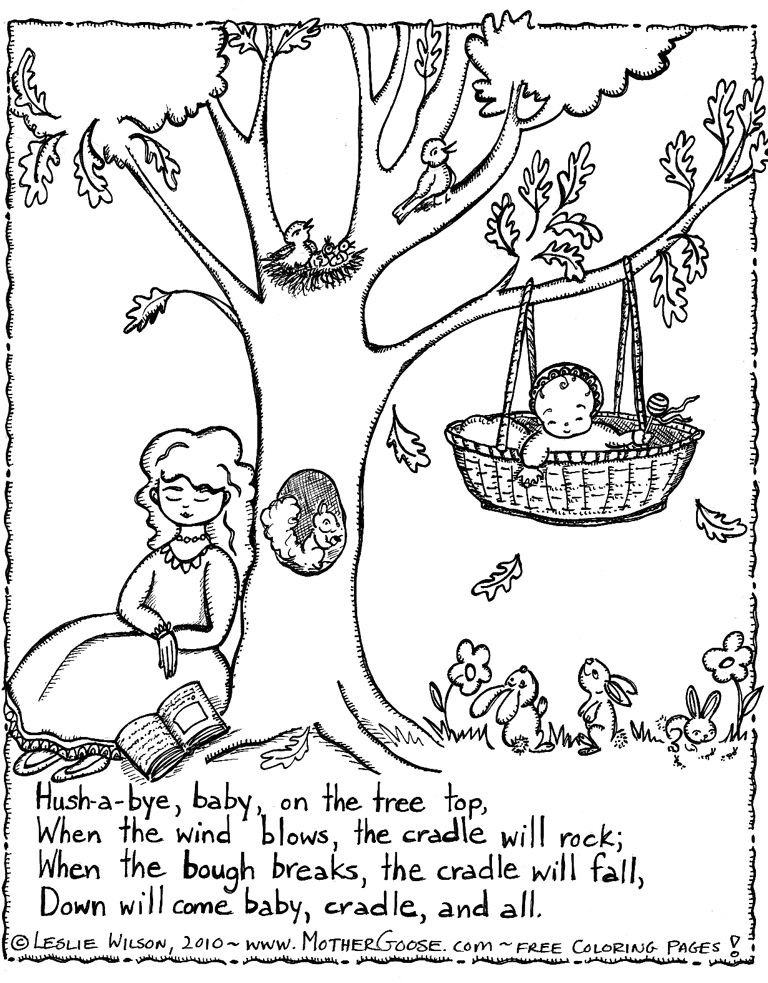 768x983 Nursery Rhyme Printable Coloring Pages Icolor Nursery Rhymes