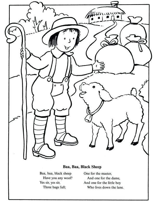 600x770 Nursery Rhymes Coloring Pages Jack And Nursery Rhyme Coloring Page