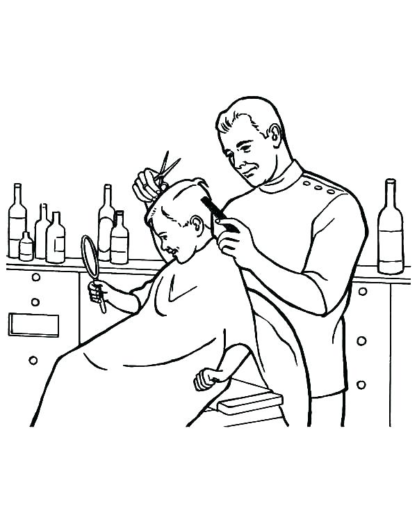 600x734 Job Coloring Pages Jobs Coloring Pages Job Coloring Pages Barber