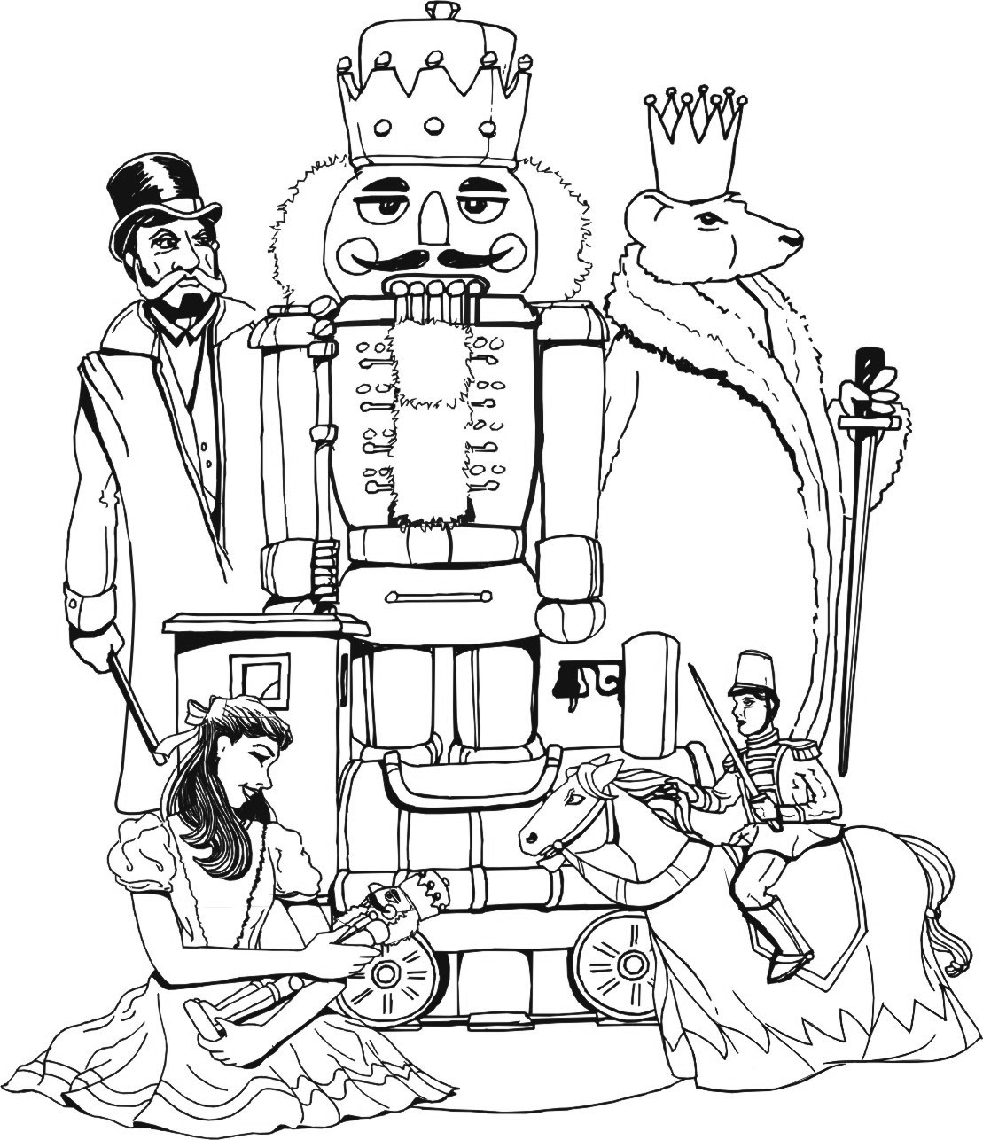 1109x1286 Nutcracker Ballet Coloring Pages