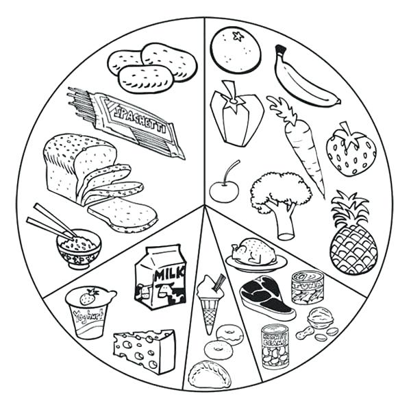 600x601 Healthy Foods Coloring Pages Healthy Coloring Pages Foods List