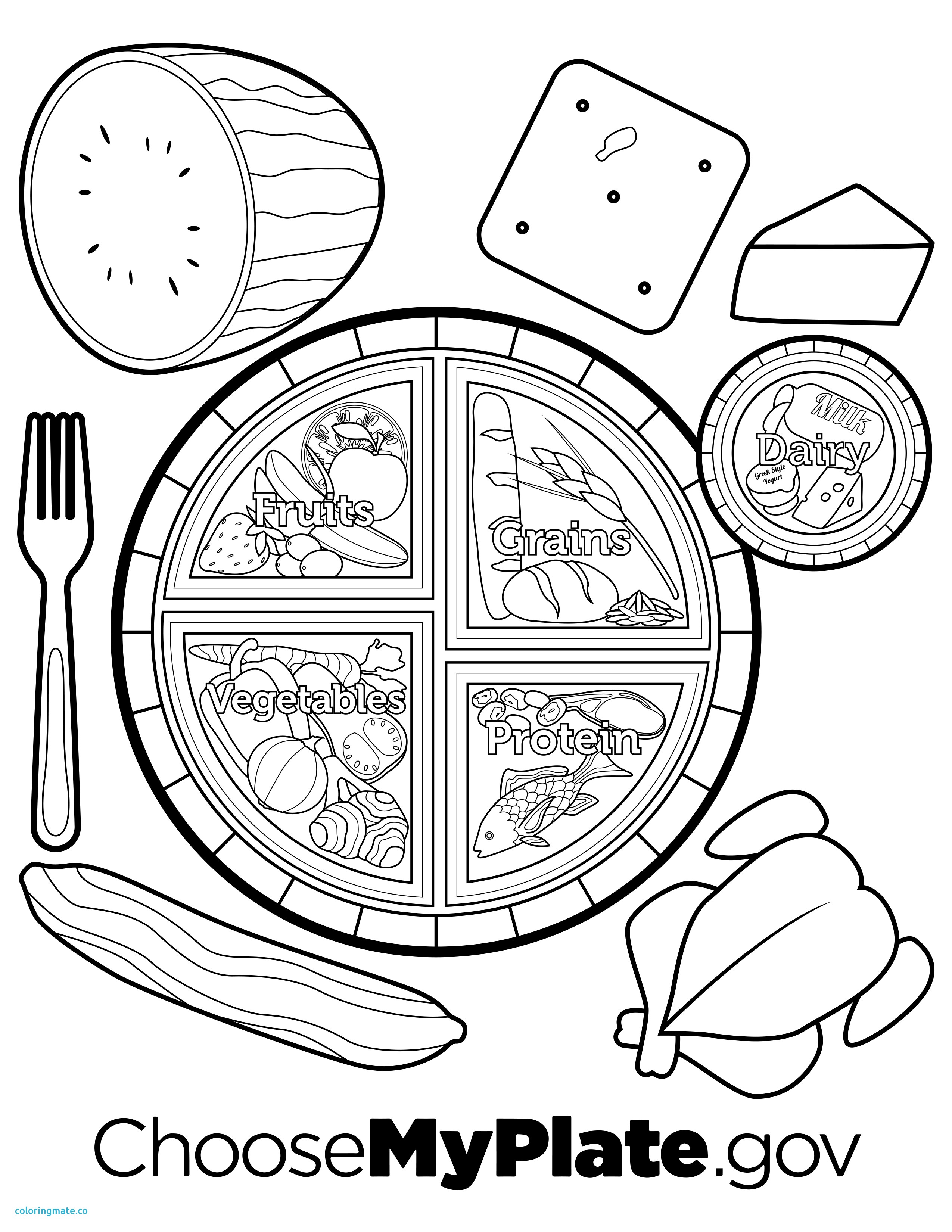 2550x3300 Nutrition Coloring Pages Lovely My Plate Dairy Sheet Free Best