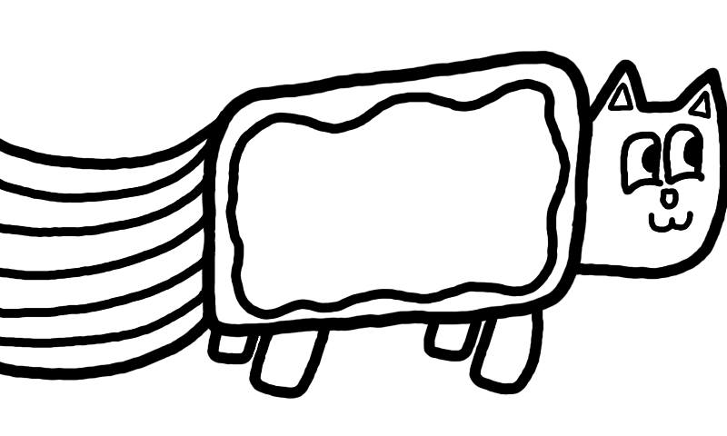 800x480 12 Images Of Nyan Cat Coloring Pages To Color