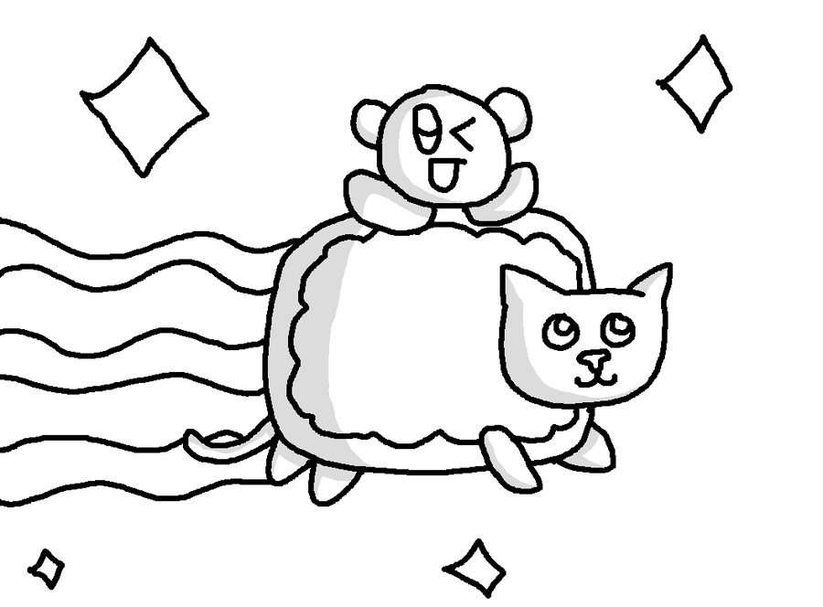 900x664 Nyan Cat Coloring Pages