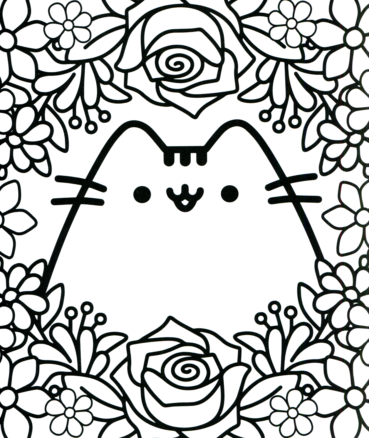 1256x1489 Pusheen Coloring Book Pusheen Pusheen The Cat Coloring Pages