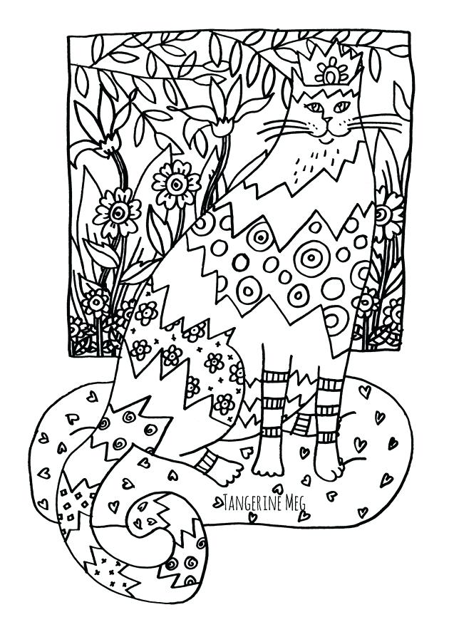 630x887 Cat Coloring Pages For Adults Nyan Cat Color Sheet Cat Color Sheet