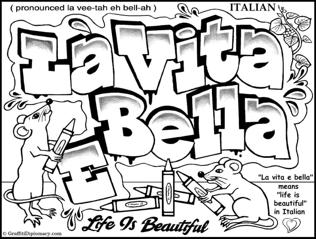 1014x768 Melting Potty Nyc Multicultural Graffiti Coloring Book Letter