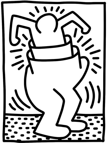 361x480 Pop Shop Figure By Keith Haring Coloring Page Art Famous