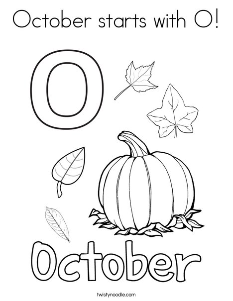 468x605 October Starts With O Coloring Page
