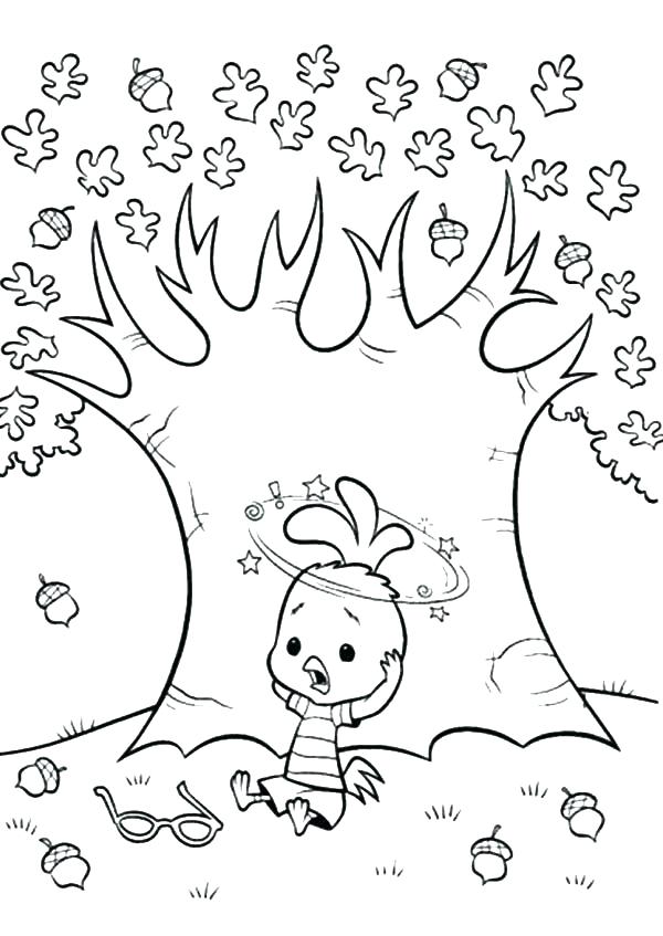 Oak Tree Coloring Page