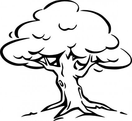 425x388 Oak Tree Clipart