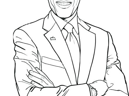 440x330 Barack Obama Coloring Page Coloring Page Simple Coloring Page New