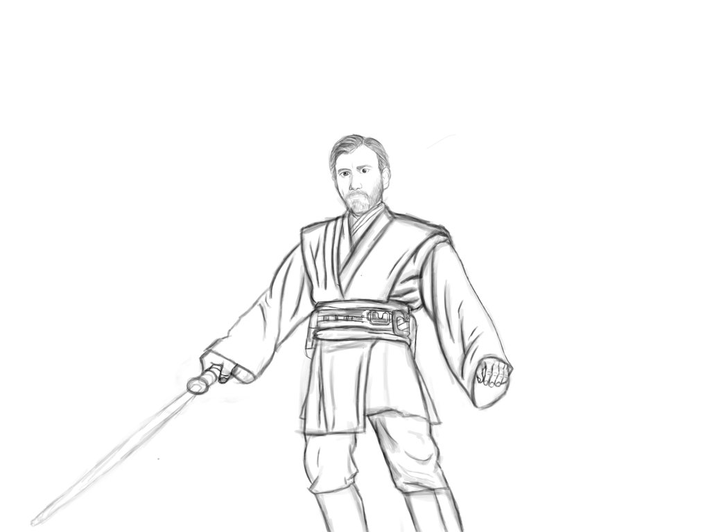 Obi Wan Coloring Page
