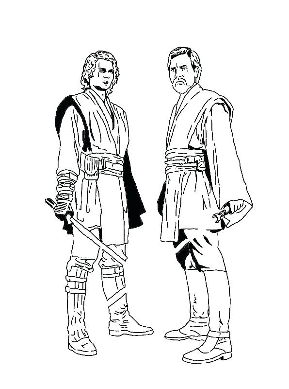 596x800 Obi One Coloring Page Kids Coloring Obi Wan Coloring Pages Star