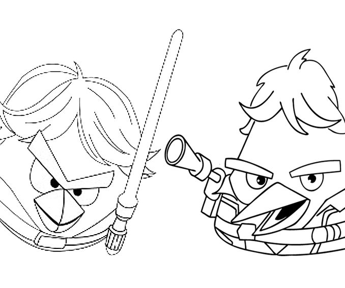 678x567 Star Wars Angry Birds Coloring Pages Luke Skywalker Respect