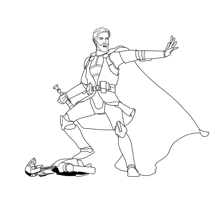 900x900 Star Wars Coloring Pages Hellokids Com Showy Obi Wan 15