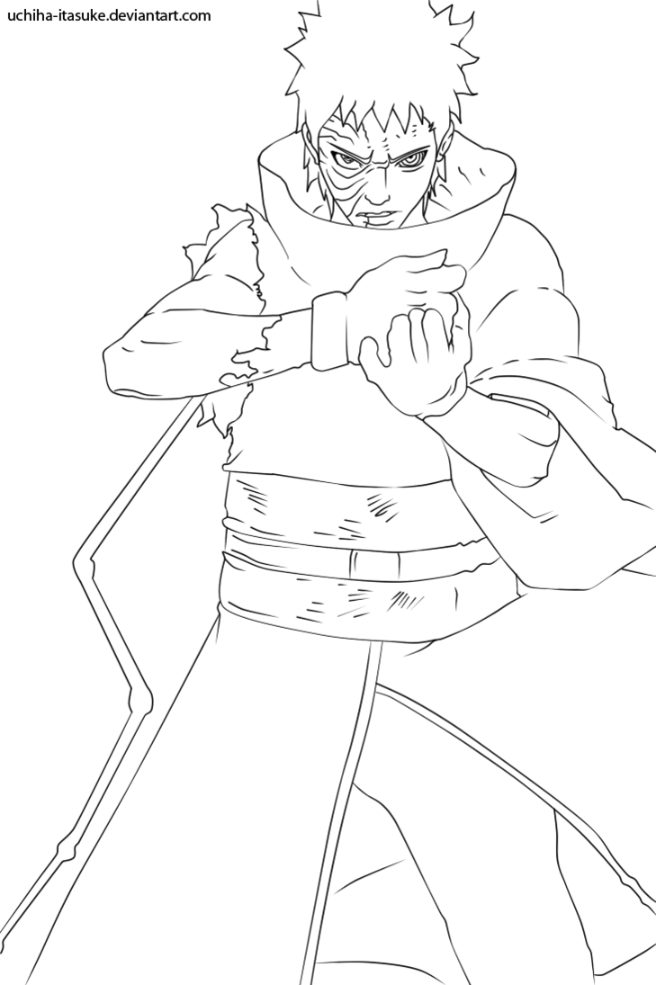 729x1095 Obito Coloring Pages