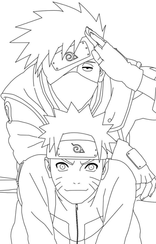 657x1026 Naruto And Kakashi Coloring Pages Kyler Crafts