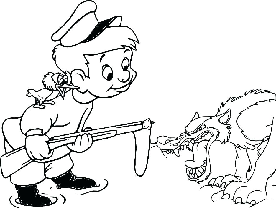 936x707 Heavenly Peter And The Wolf Coloring Pages Colouring To Humorous