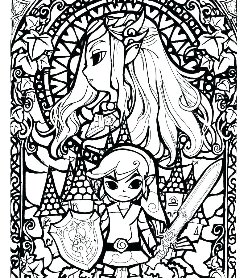 804x900 Legend Of Zelda Coloring Pages Legend Of Zelda Triforce Heroes