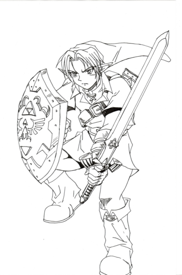 582x877 Ocarina Of Time Coloring Pages To Print Free Coloring Sheets