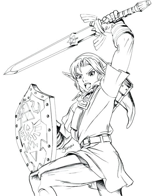 564x676 Legend Of Zelda Coloring Pages As Well As Link Coloring Pages
