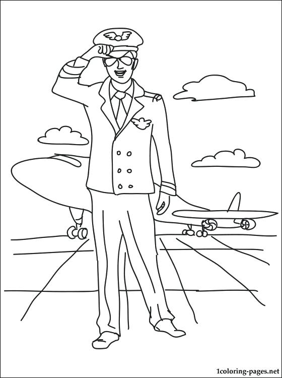 560x750 Occupations Coloring Pages Occupations Coloring Pages Airman