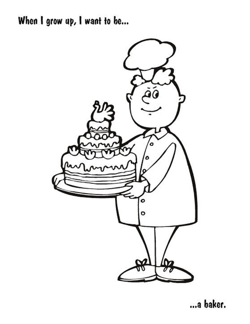 816x1056 Occupations Coloring Pages Printable