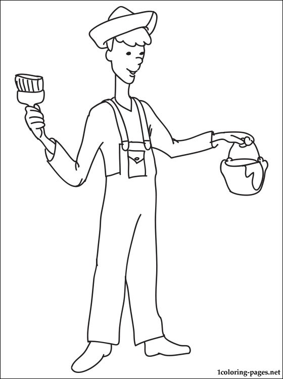 560x750 House Painter Coloring Page Coloring Pages