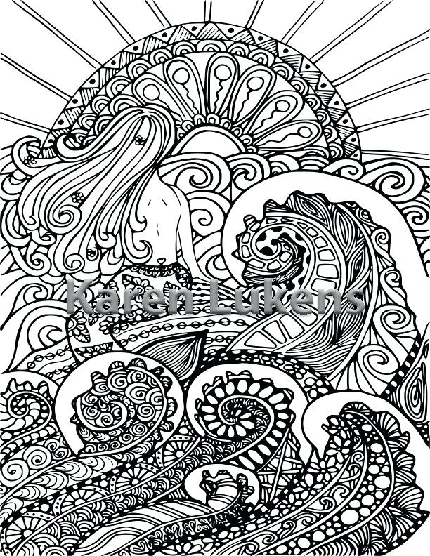 612x792 Adult Coloring Book Pages 5 Ocean Pack 1 5 Adult Coloring Book