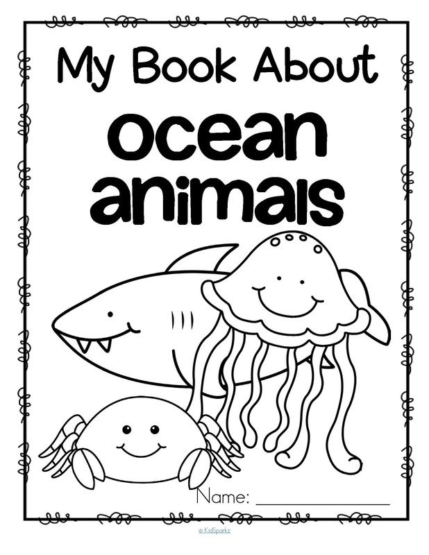 618x800 Set Of 12 Activity Pages About Ocean Animals. Jellyfish, Octopus